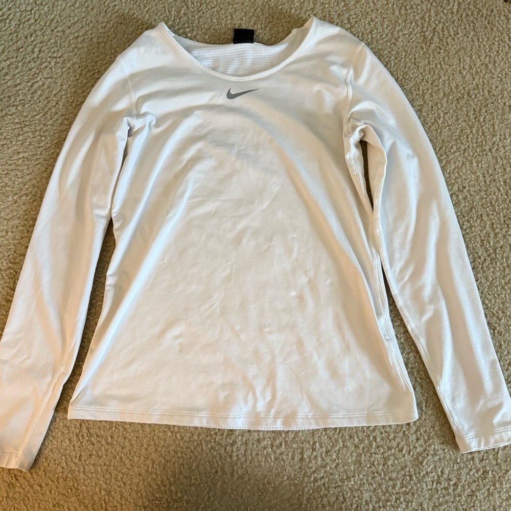 Nike White Long Sleeve Tee
